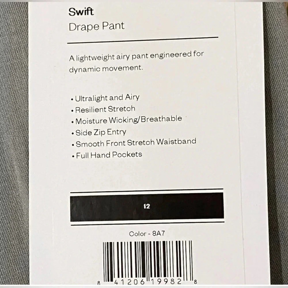 NWT MINISTRY OF SUPPLY Swift Drape Pants Gray Stretch Waist Pockets Zipper 12 - Picture 10 of 12